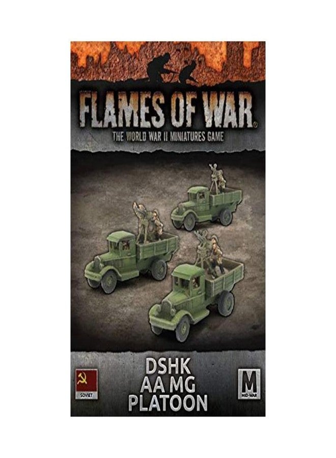 Flames of War Battlefront Miniatures Soviet DShK AA MG Platoon FOW SBX38 - Image 1